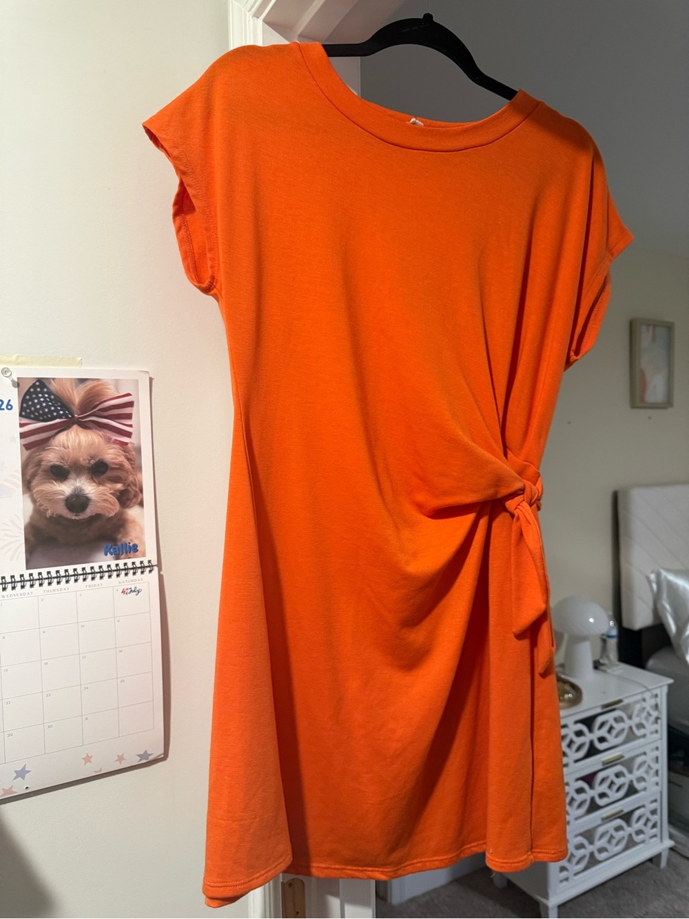 Orange tshirt dress